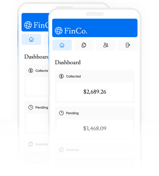 Screenshots of the daskboard project showing the mobile version